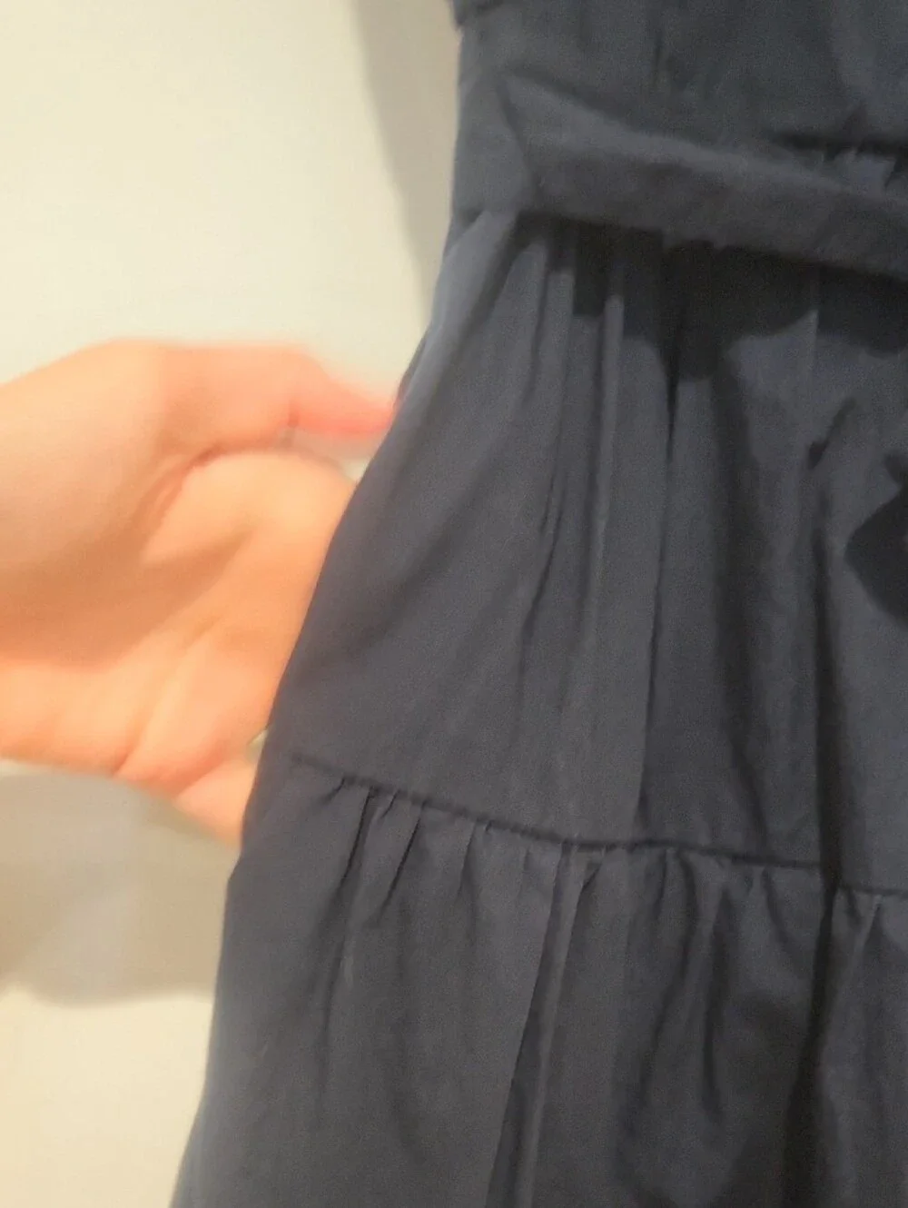J. Crew Navy Sleeveless Mini Dress with Tie Waist